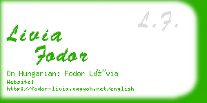 livia fodor business card